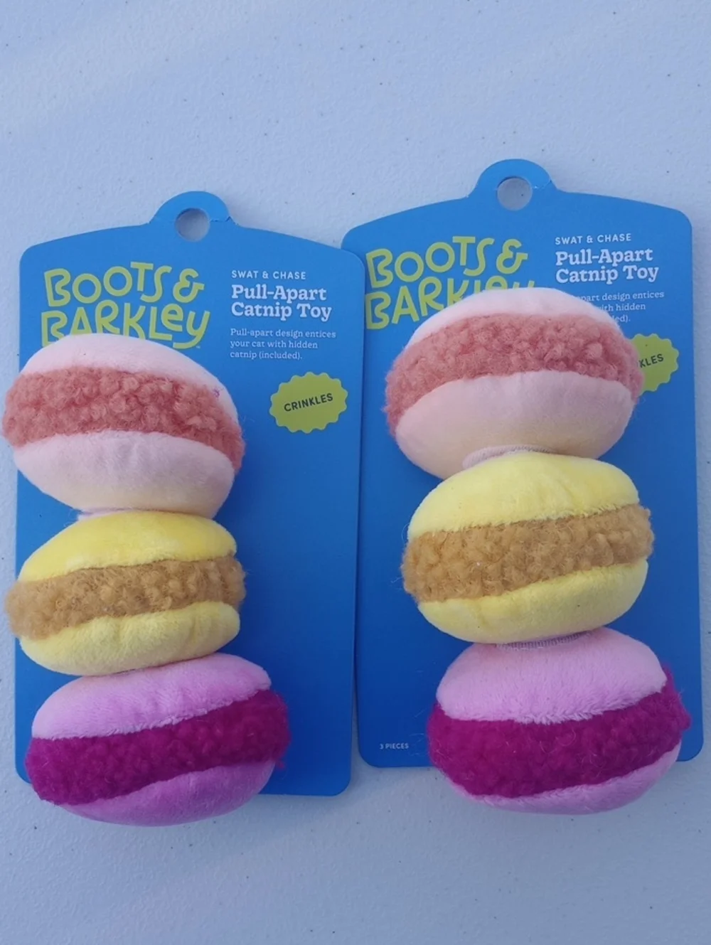 New Boots And Barkley Swat And Chase Pull-A-Part Catnip Toy Includes Two
